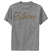 Fifth Sun Kids' Disney Logo Leopard Fill T-Shirt