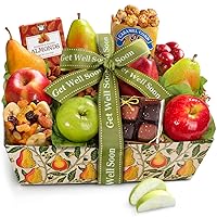 A Gift Inside Get Well Soon Orchard Delight Fruit and Gourmet Gift Basket