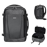 ECOHUB Travel Backpack 18x14x8 Spirit Airlines Personal Item Bag Carry On Backpack 13 Pockets Large Work Casual Daypack for men Airline Approved Waterproof Gym Backpack with Charging Port, Grey