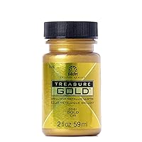 FolkArt Gold Assorted Easy to Apply DIY Crafts, Art Supplies with A Metallic Finish Treasure Paint 2 Fl Oz 59 Ml (Pack of 1)