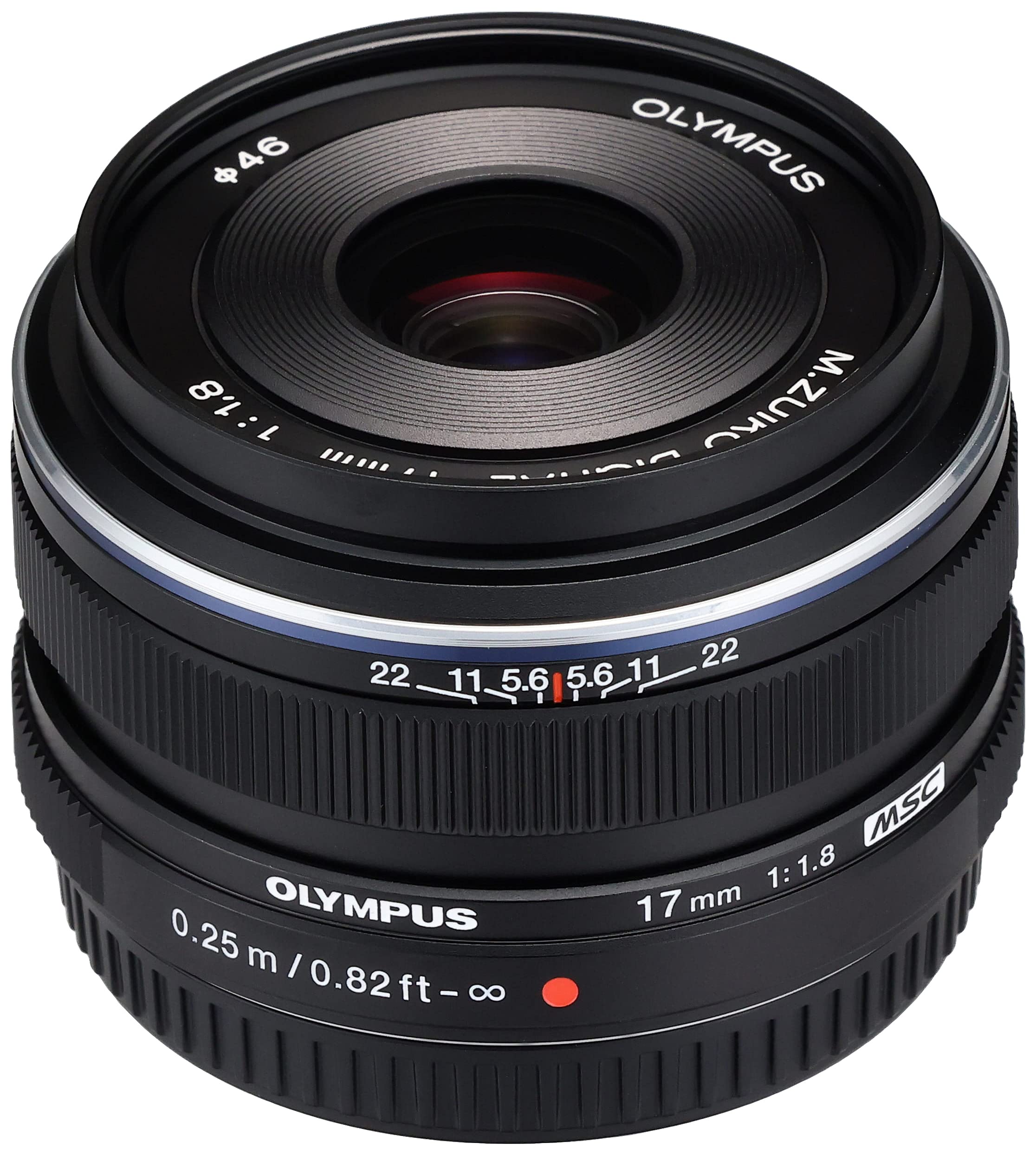 Olympus M.Zuiko 17mm f1.8 (Black) for Olympus and Panasonic Micro 4/3 Cameras - International Version (No Warranty)