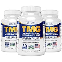 TMG Supplement Tablets – Trimethylglycine 1000mg for Healthy Homocysteine Levels & Cardiovascular Support – 300 Vegan Tablets – Gluten-Free, Non-GMO, Manufactured in The USA