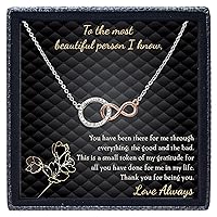 Valentine's Day Gifts for Wife Girlfriend Message Card Jewelry Necklace Romantic Gifts for Her Birthday Anniversary