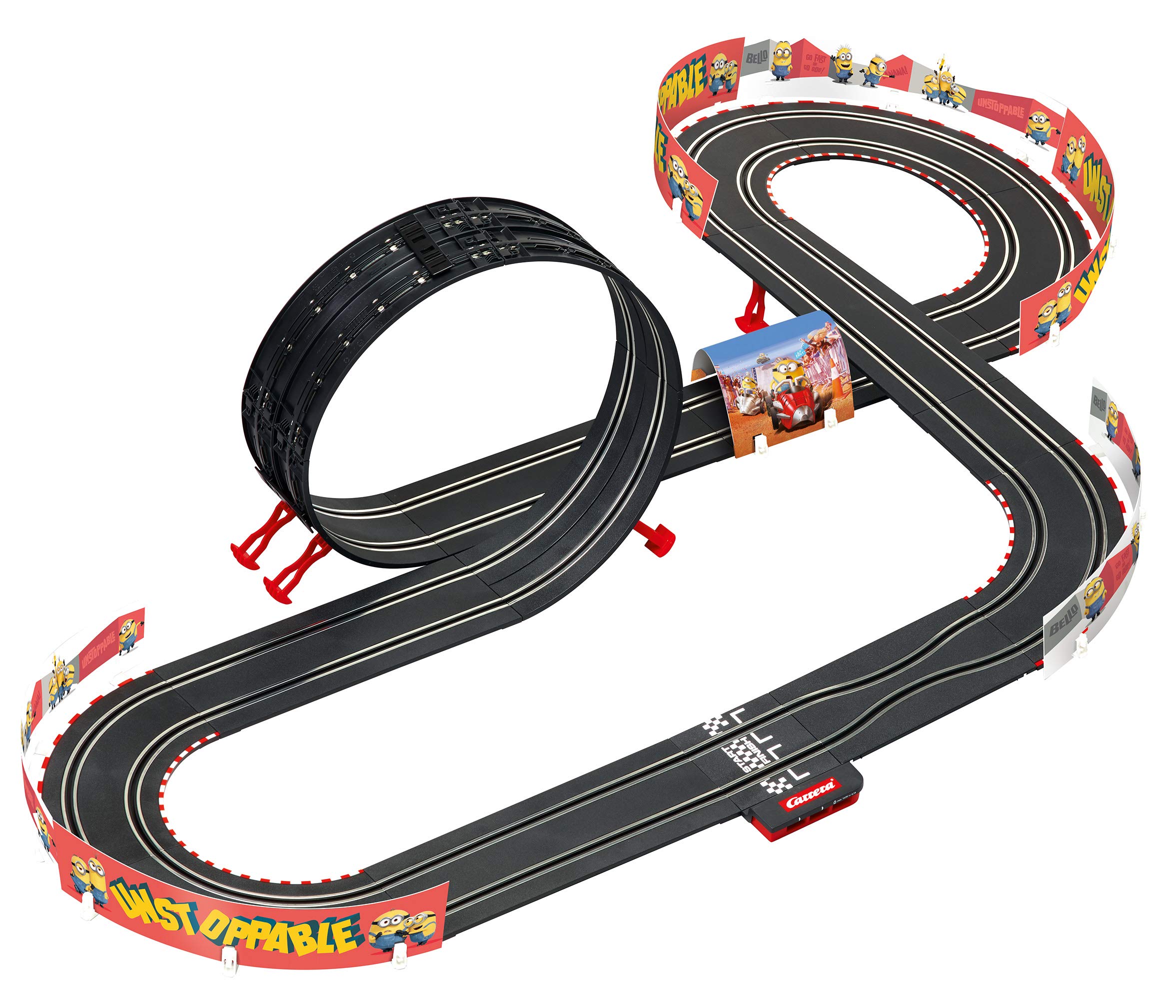 Mua Carrera GO! Minion Power Racing Track Set  m Electric Race Track  with 2 Cars | Hand Controller, Turbo Button, Track Parts, Looping | for  Children from 5 Years &