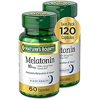 Melatonin, Promotes Relaxation and Sleep Health, 10mg, Capsules, 60 Ct (2 Pack)