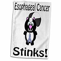 3dRose Esophageal Cancer Stinks Skunk Awareness Ribbon Cause Design - Towels (twl-115503-1)