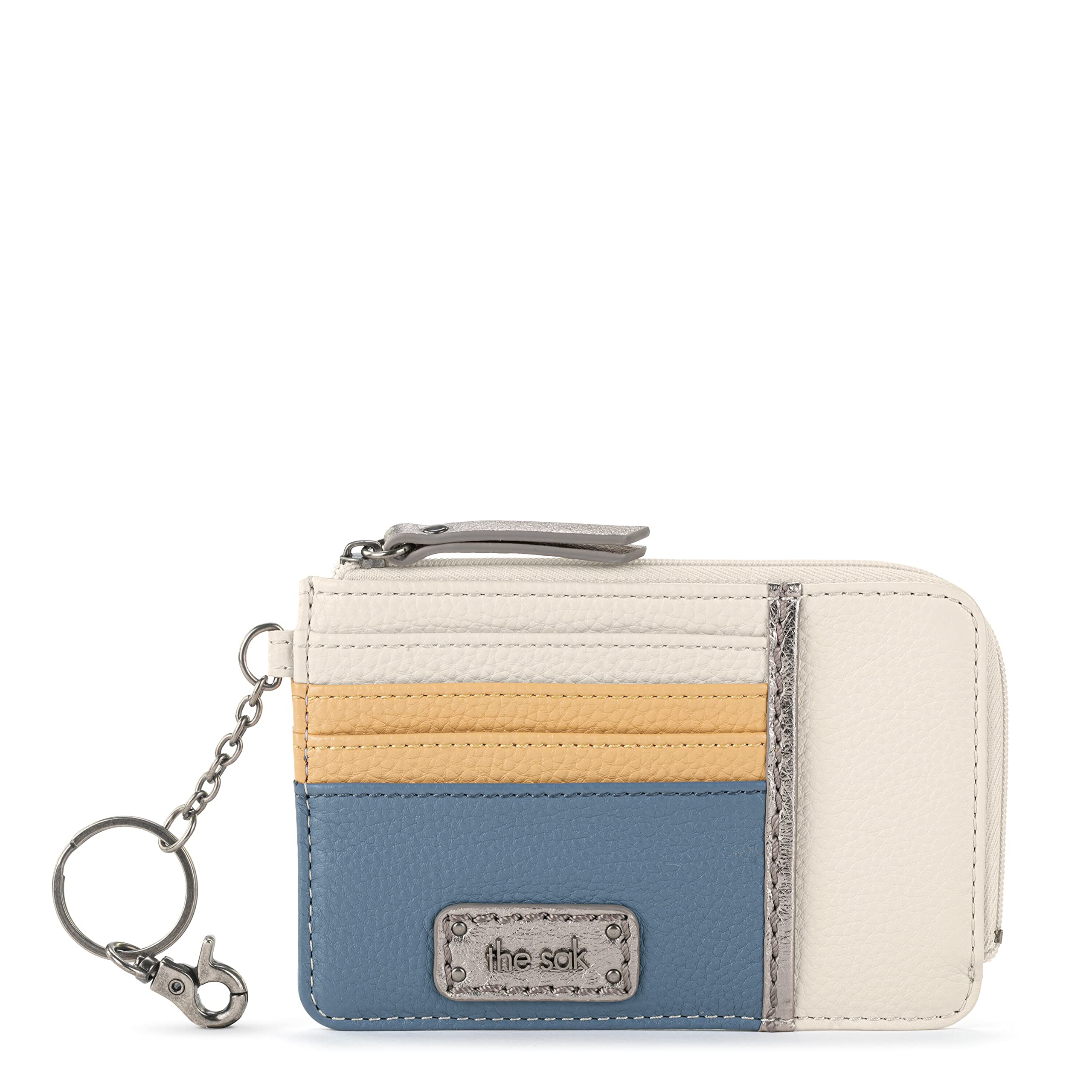 The Sak Iris Wallet in Leather, Elevated Card Holder with Keychain