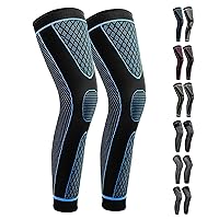 Full Leg Sleeves Long Compression Leg Sleeve Knee Sleeves Protect Leg, for Man Women Basketball, Arthritis Cycling Sport