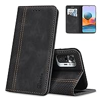 Case for Realme GT2 Explorer Master Edition Premium PU Leather Flip Wallet Case with Magnetic Closure Kickstand Card Slots Folio Phone Case Cover Shockproof Black