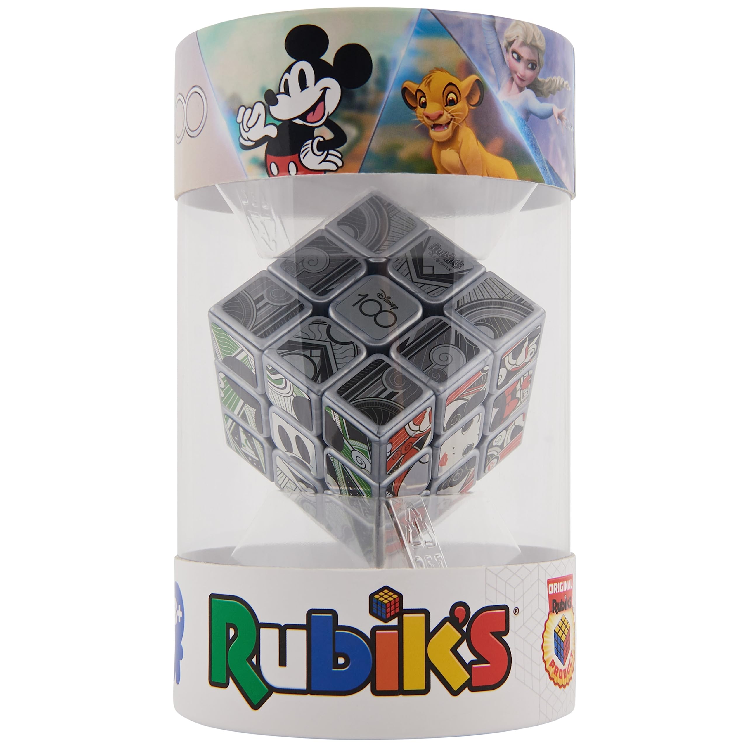 Rubik's Cube, Disney 100th Anniversary Metallic Platinum 3x3 Cube | Fidget Toys Adults| Mickey Mouse Toys | Disney Toys for Adults & Kids Ages 8+