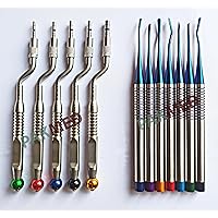 Root Elevators Proximators Luxating Elevators PDL Root Elevators 7 Pcs & 5 Pcs Offset Concave Tip Osteotomes Periotome Sinus Lift Osteotome Dental Implant (PAKMED)