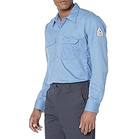 Bulwark Men's Flame Resistant 7 Oz Cotton Work Shirt with Sleeve Vent