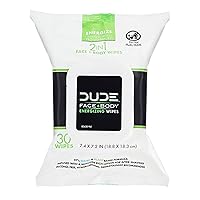 Face and Body Wipes - 1 Pack, 30 Wipes - Wipes Infused with Energizing Pro Vitamin B5 - 2-in-1 Face & Body Wipes - Alcohol Free and Hypoallergenic Cleansing Wipes