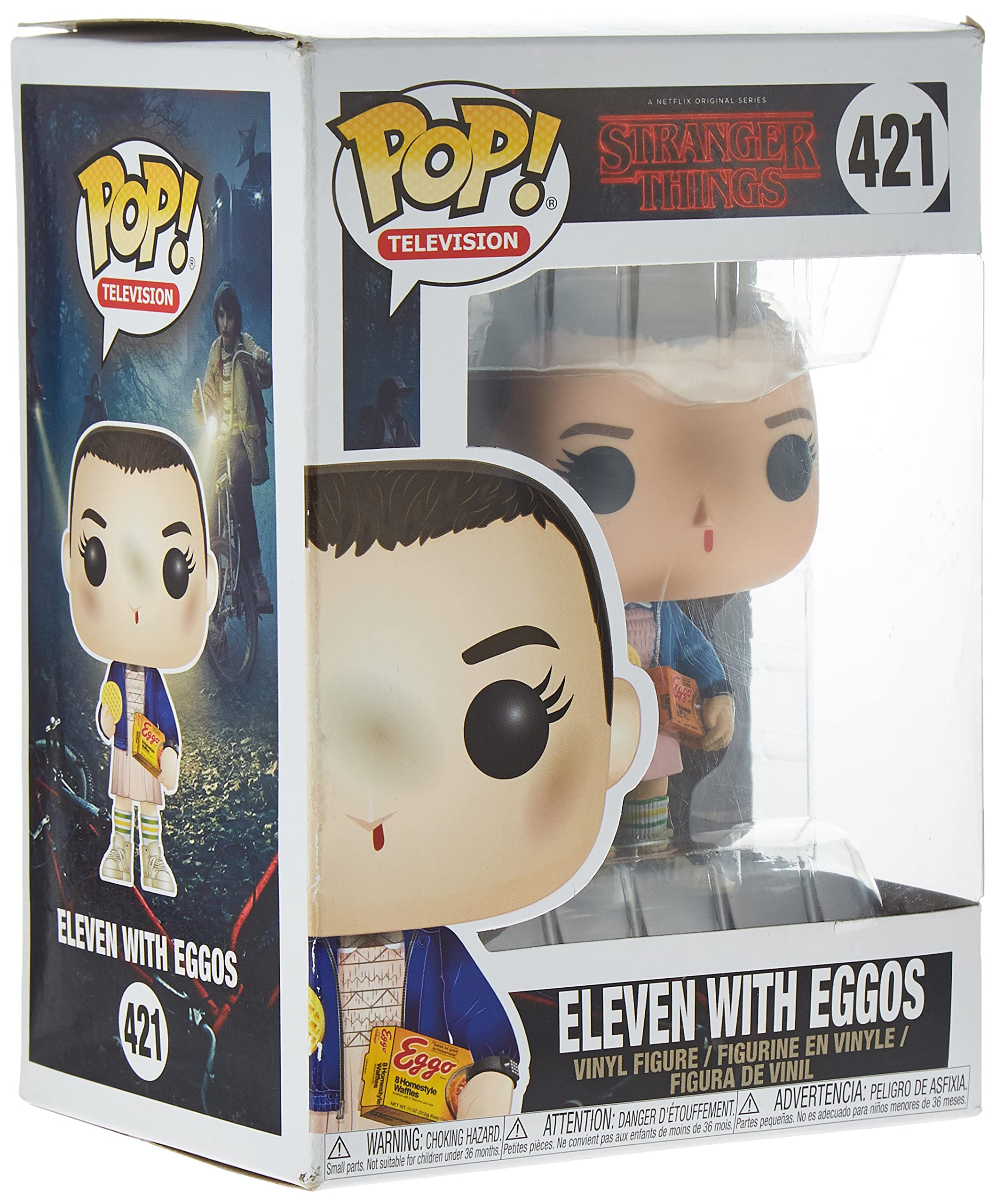 Funko POP Stranger Things Eleven with Eggos Vinyl Figure, Styles May Vary - with/Without Blonde Wig,Multicolor,Standard,13318