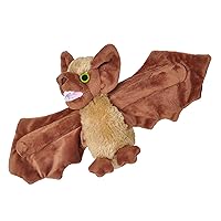 Wild Republic Huggers, Brown Bat Plush Toy, Slap Bracelet Stuffed Animal, Kids Toys, 8 Inches