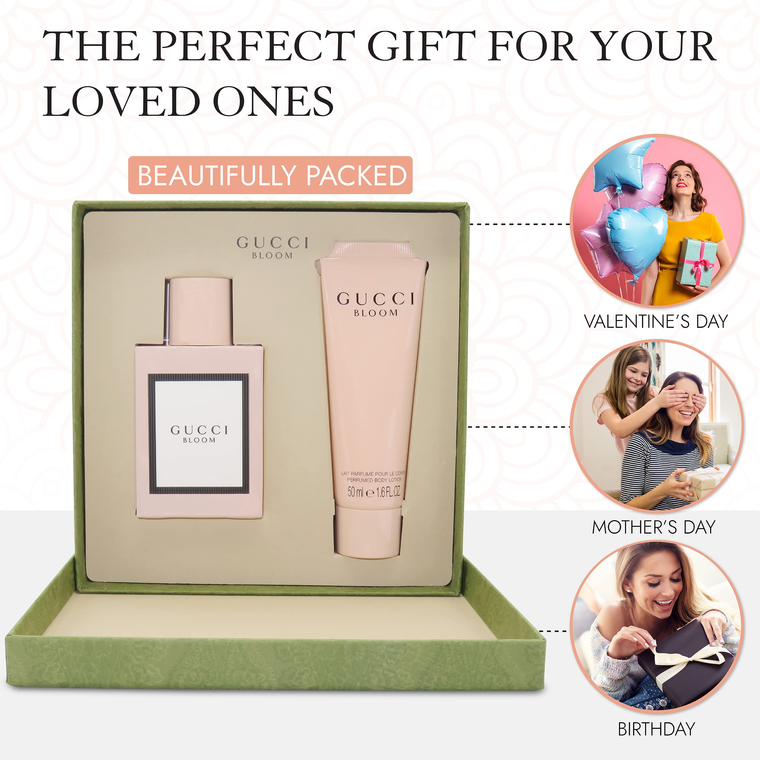 Mua Gucci Bloom Luxury Perfume Set for Women (Women's Eau de Parfum   oz, Perfumed Body Lotion  oz) trên Amazon Mỹ chính hãng 2023 |  Giaonhan247