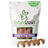 Bully Stick Springs for Dogs - Premium Natural Beef Dental Bones - Long Lasting Curly Dog Chew Treats for Aggressive Chewers - Rawhide Free 6 Count (Pack of 1)