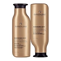 Pureology Nanoworks Gold Shampoo | For Very Dry, Color-Treated Hair | Renews Softness & Shine | Sulfate-Free | Vegan