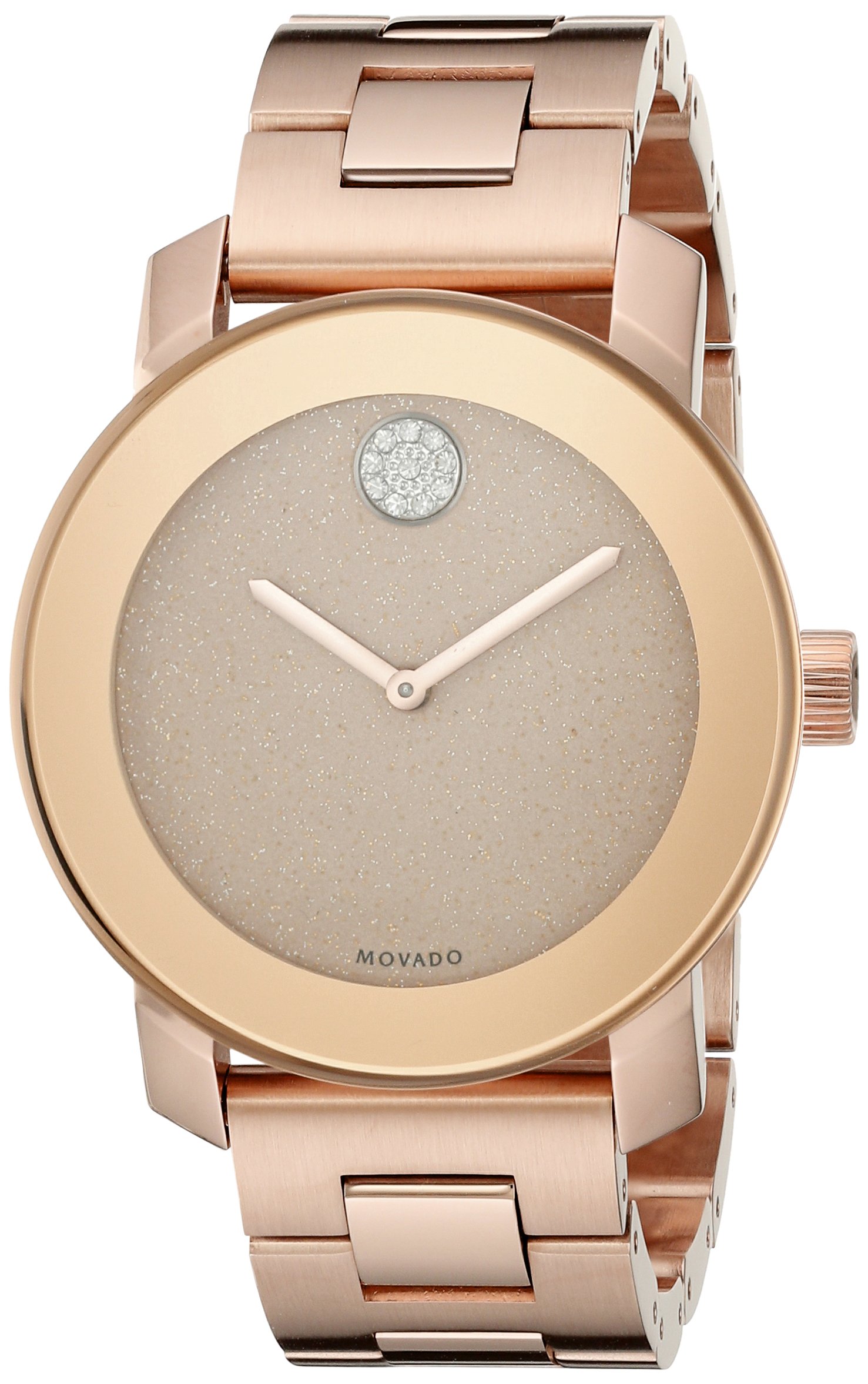 Movado Women's 3600335 Crystal-Accented Rose Gold-Tone Stainless Steel Watch