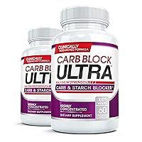 (2 Bottles) Natural Keto Cheat Supplement to Neutralize Carbohydrates with Pure White Kidney Bean Extract, 60 Veggie Caps each