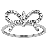 Forget me Knot Love Knot Natural Zircon 925 Sterling Silver Ring