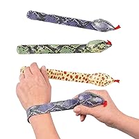 Fun Express Snake Slap Bracelets (Set of 12) Assorted Colors