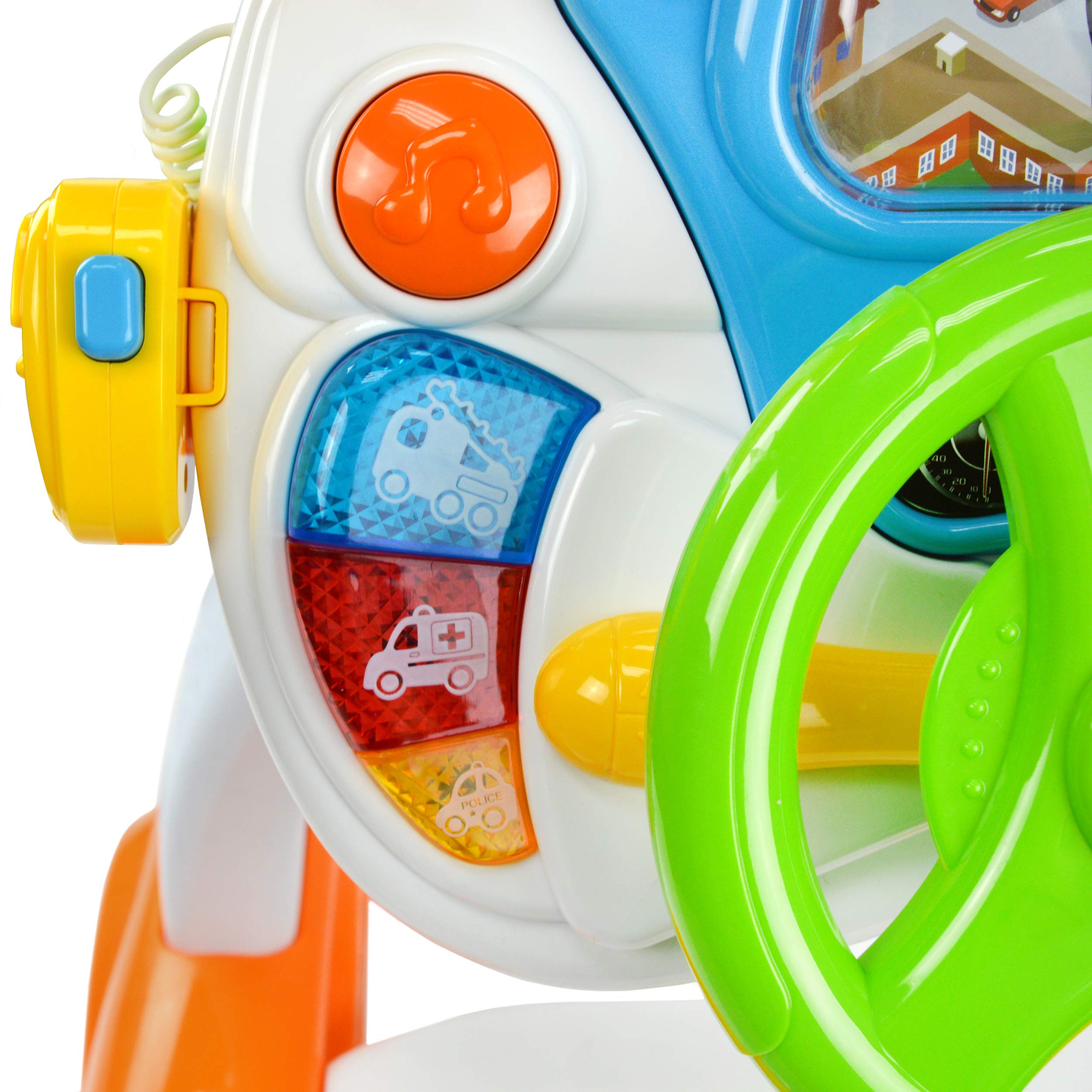 Baby Interactive Simulation Toys - Play Pretend Realistic Driving Play Station for Toddlers and Young Children - Battery Operated - Lights up with Sounds