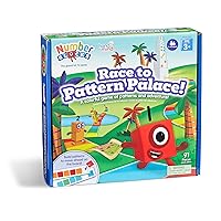 hand2mind Numberblocks Race to Pattern Palace! Board Game, Pattern and Color Recognition Educational Board Games, Family Game Night, Counting Math Toys, Kindergarten Learning Games For 4 Players