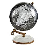 Deco 79 Plastic Globe with Marble Base, 5
