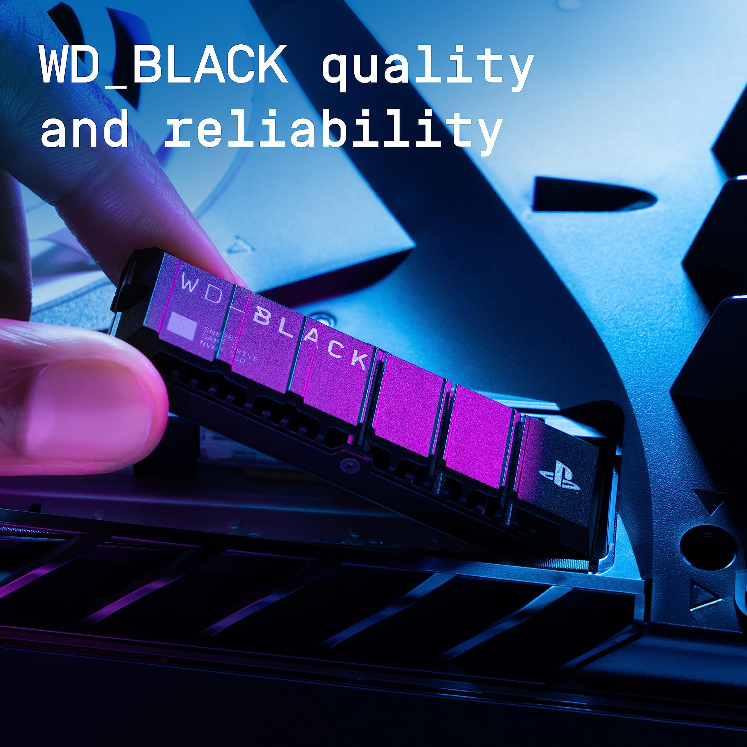 WD_BLACK 2TB SN850P NVMe M.2 SSD Officially Licensed Storage Expansion for PS5 Consoles, up to 7,300MB/s, with heatsink - WDBBYV0020BNC-WRSN