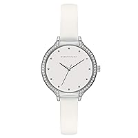 Women's Japanese-Quartz Stainless Steel Case Geniune Leather/Stainless Steel Strap Casual Watch (Model: BG5067800