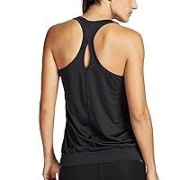 SYROKAN Women's Active Racerback Athletic Sports T-Shirt Long Yoga Crop Tank Top
