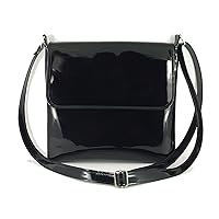 LONI Womens Cool Synthetic Patent Leather Crossbody Shoulder Bag Medium Size Handbag