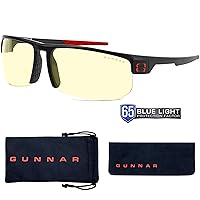 Gaming Glasses | Blue Light Blocking Glasses | Torpedo 360/Onyx by GUNNAR | 65% Blue Light Protection & Sun Lens, 100% UV Light, Anti-Reflective To Protect & Reduce Eye Strain & Dryness
