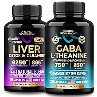 NUTRAHARMONY Liver Support Detox Blend & GABA with L-Theanine Capsules