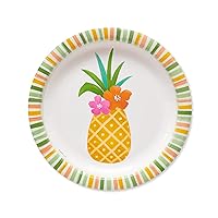 American Greetings Tropical Luau Party Supplies for BBQs and All Summer Parties, Dessert Plates (36-Count)
