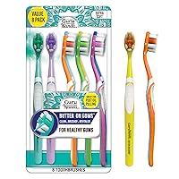Butter on Gums Toothbrush with Extra Soft Bristles for Sensitive Gums, Soft Toothbrush for Kids & Adults, 8 ct