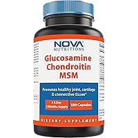 Triple Strength Glucosamine Chondroitin MSM 2600mg/Serving Capsules, Supports Healthy Joint, Cartilage and Connective Tissue - Promotes Joint Comfort & Flexibility 180 Count