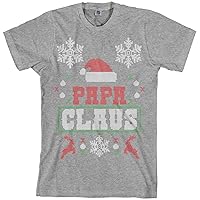 Threadrock Men's Papa Claus Ugly Christmas T-Shirt