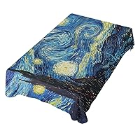 ALAZA Starry Night Sky Van Gogh Table Cloth Rectangle 54 x 72 Inch Tablecloth Anti Wrinkle Table Cover for Dining Kitchen Parties