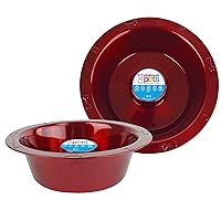Platinum Pets Switchin Slow Eating Stainless Steel Wide Rimmed Dog/Cat Bowl 50 oz, Candy Apple Red