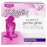 Playtex Simply Gentle Glide Tampons, Ultra Absorbency, Fragrance-Free - 36ct