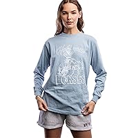 Urban Nation Women's Long Sleeve Cotton T-Shirt, Lightweight Crewneck Tee
