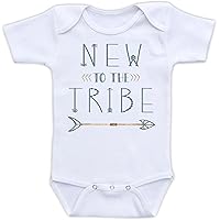 New to The Tribe - Birth Announcement (Short Sleeve Cotton Bodysuit)