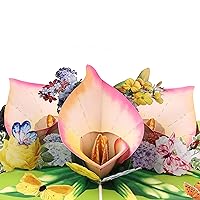 Pop Up Card, Greeting Card, Calla Lily Flower For Mothers Days, Fathers Day, Anniversary Card, Birthday Card, Thank You Cards