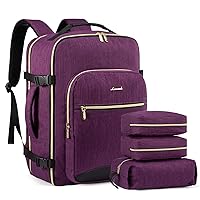 LOVEVOOK 40L 17.3in Laptop Backpack for Women, Carry-on with Packing Cubes, Waterproof