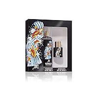ED HARDY Koi Wave Eau de Parfum Spray 2 Piece Gift Set, Unisex Fragrance for Men and Women