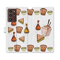 Wallet Case Replacement for Samsung Galaxy S23 S22 Note 20 Ultra S21 FE S10 S20 A03 A50 Magnetic Fast Food Art Sauce Folio Popcorn PU Leather Card Holder Flip Cover Dumplings Tacos Snap Burger