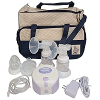 Roscoe Medical ROS-DBEL Viverity Trucomfort Double Electric Breast Pump with Collection Combo Kit, 4 Preset Speeds, 7 Suction Strengths