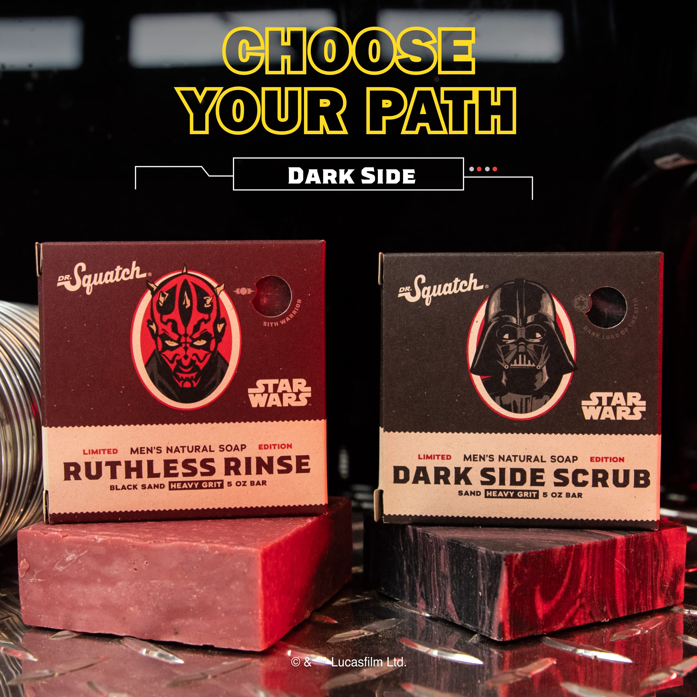 Dr. Squatch The Soap Star Wars Soap Collection Episode 1 with Collector’s Box - Men’s Natural 4 Bar Soap Bundle and Star Wars Soap for Men